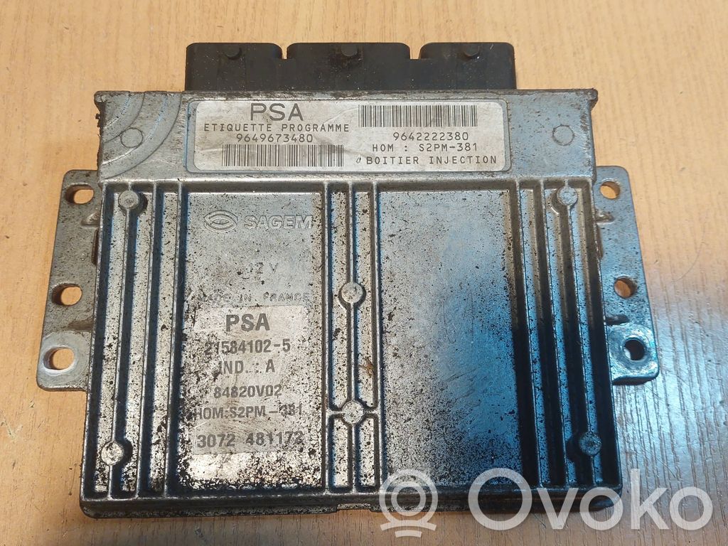 Engine control unit/module ECU   9649673480,9642222380,S2PM381