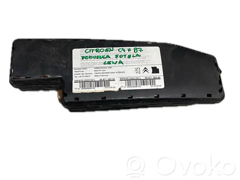 Citroen C4 II Poduszka powietrzna Airbag fotela 