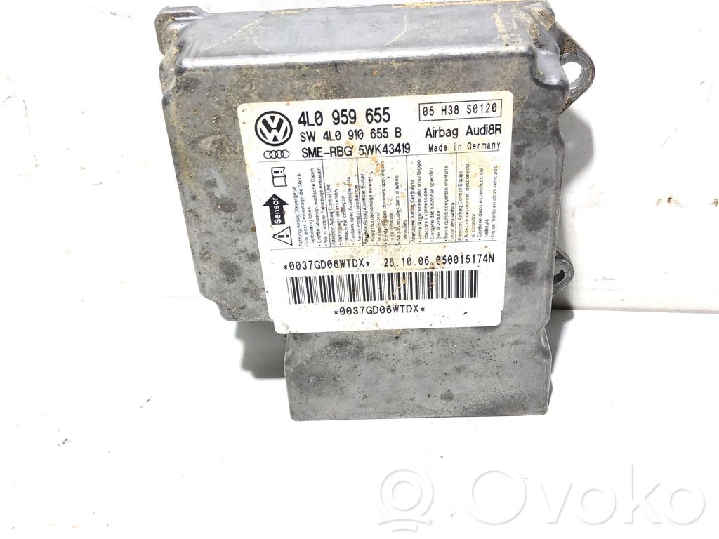 Airbag control unit/module   4L0959655,4L0910655B,5WK43419,0037GD06WTDX,05H38S0120