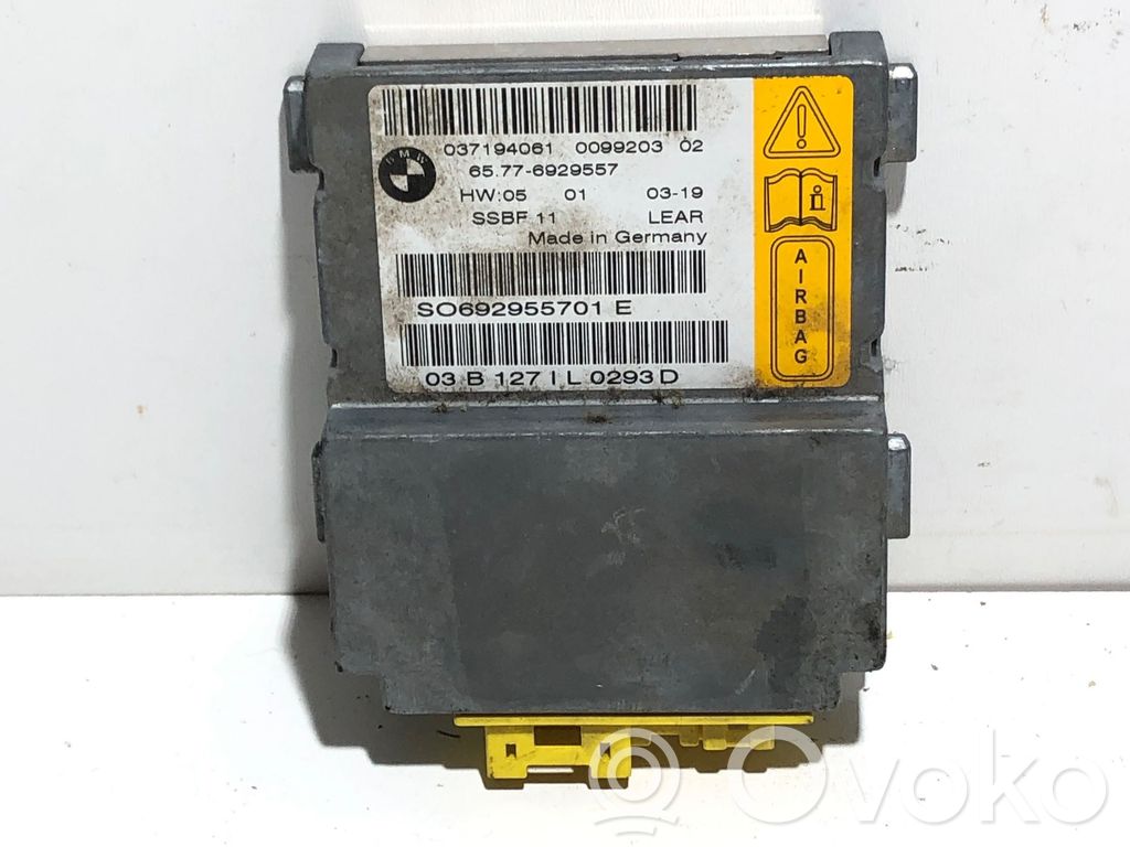 BMW 7 E65 E66 Unidad de control/módulo del Airbag 
