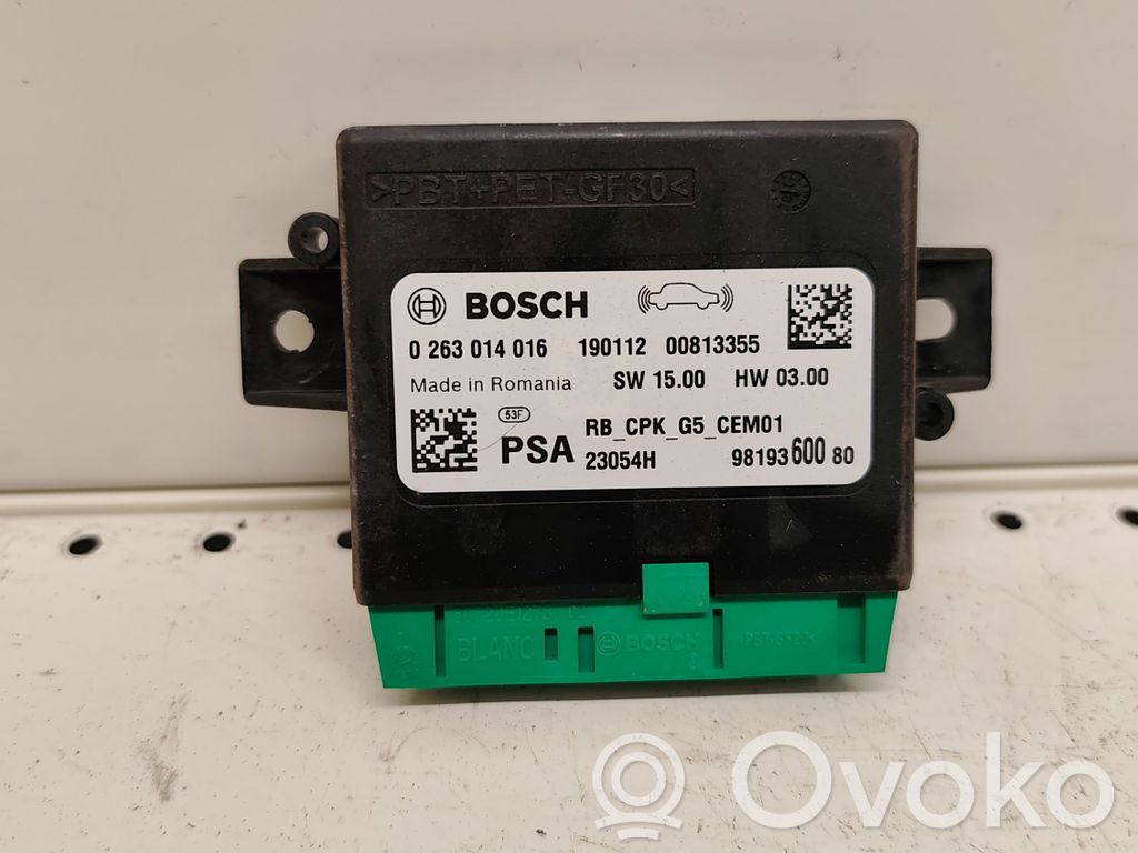 Parking PDC control unit/module   9819360080,00813355,0263014016