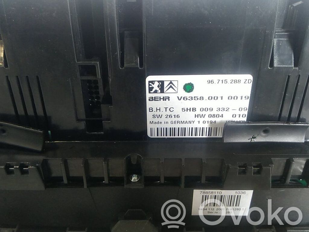 Unidad de control climatización   96715288ZD