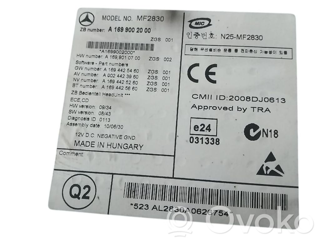 Centralina/modulo navigatore GPS   A1699002000