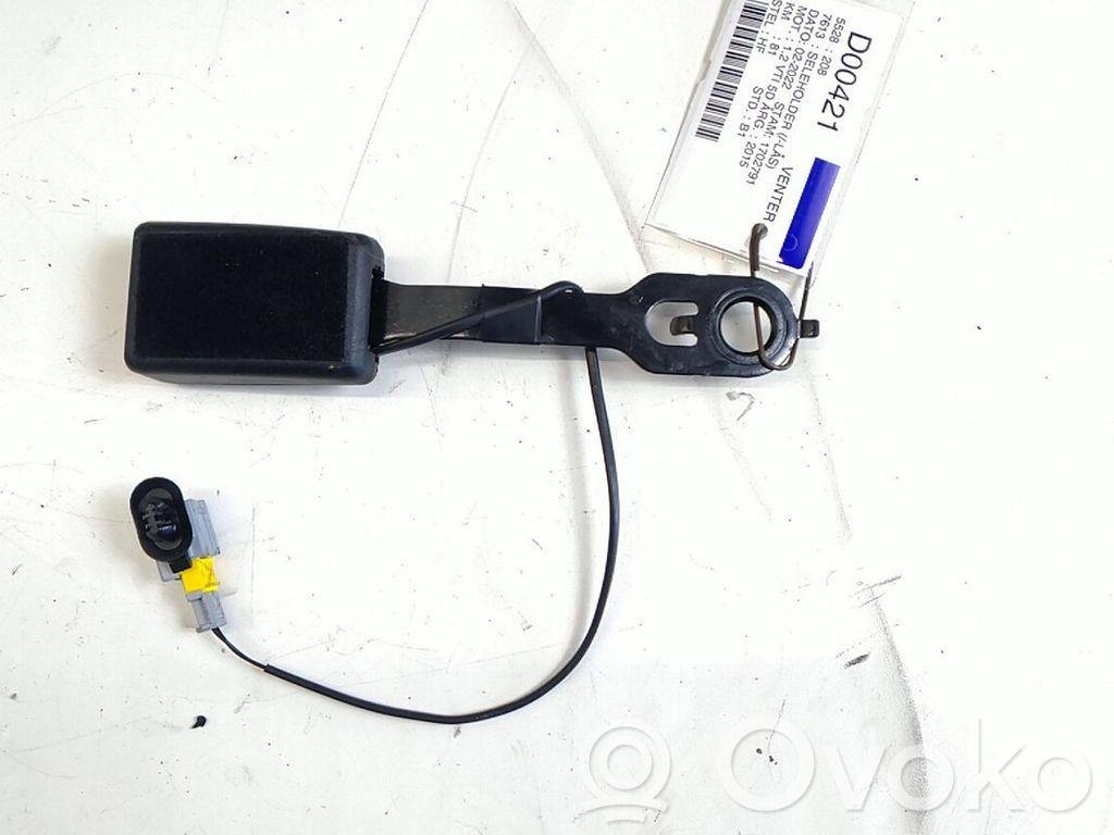 Peugeot 208 I Hebilla del cinturón delantero