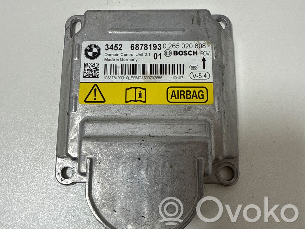 Sterownik / Moduł Airbag   6878193,0265020808