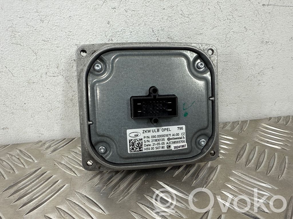 Opel Astra K Headlight ballast module Xenon 