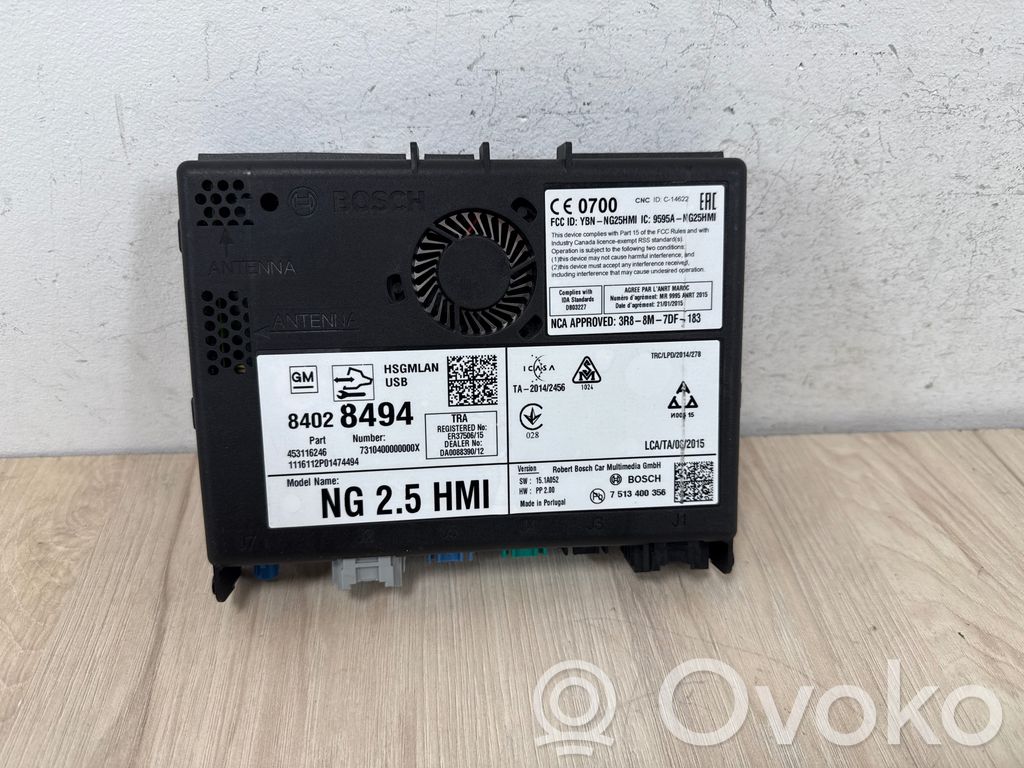 Opel Astra K GPS navigation control unit/module 