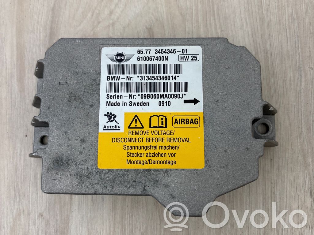 Mini One - Cooper Coupe R56 Airbag control unit/module 