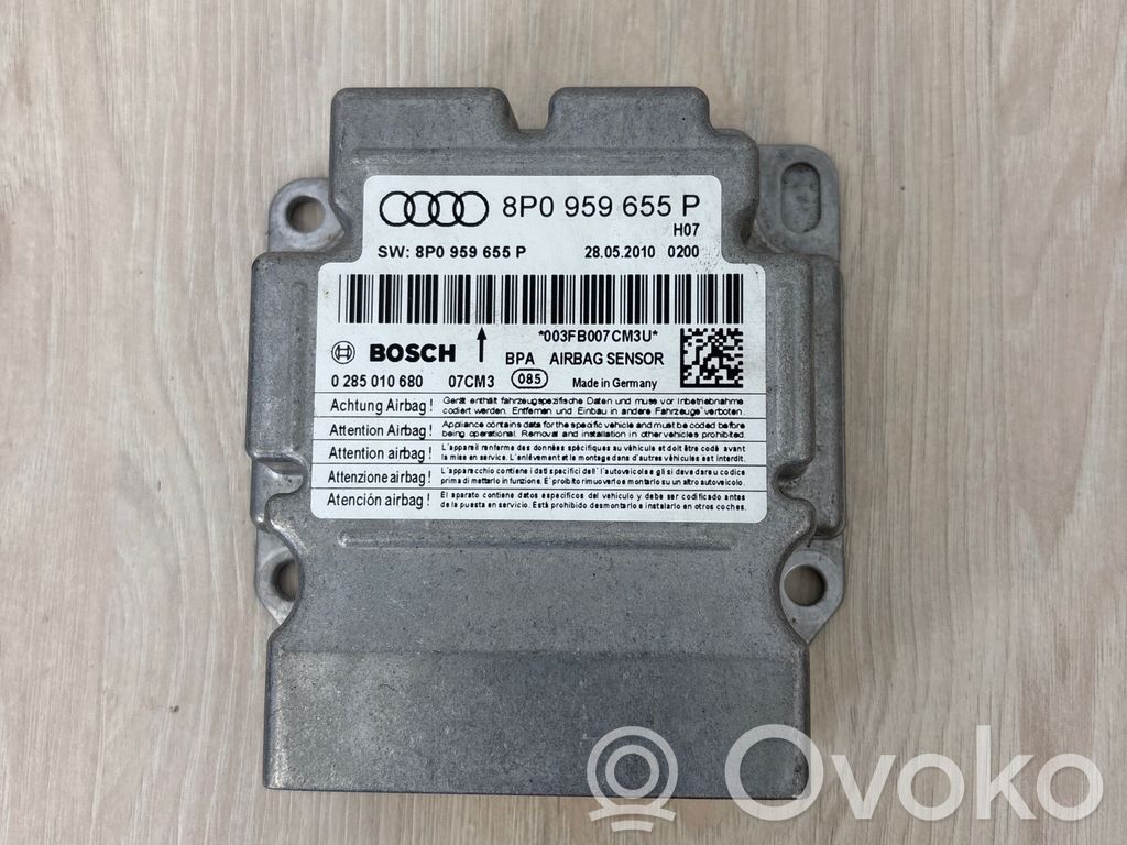 Audi A3 S3 A3 Sportback 8P Airbag control unit/module 