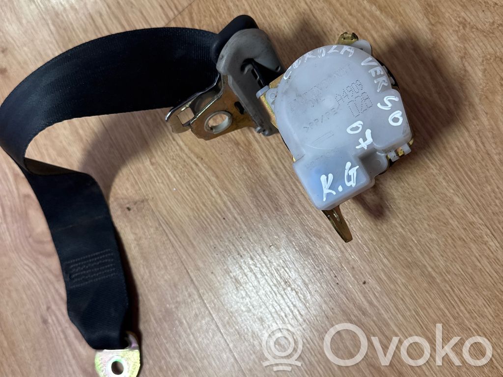 Toyota Corolla Verso AR10 Cinturón trasero 