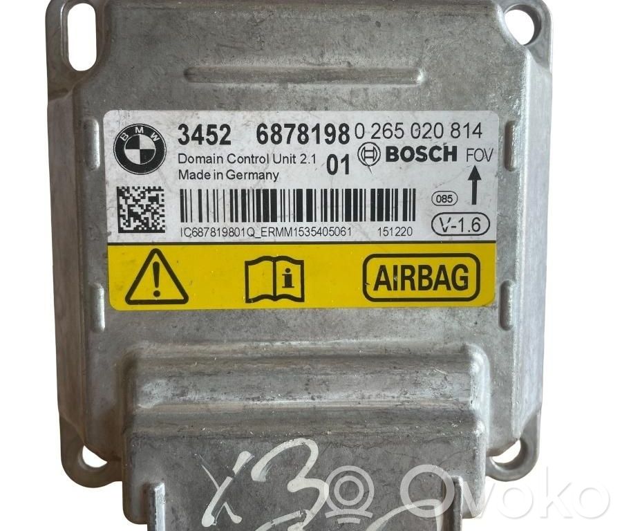 BMW X3 F25 Sterownik / Moduł Airbag 