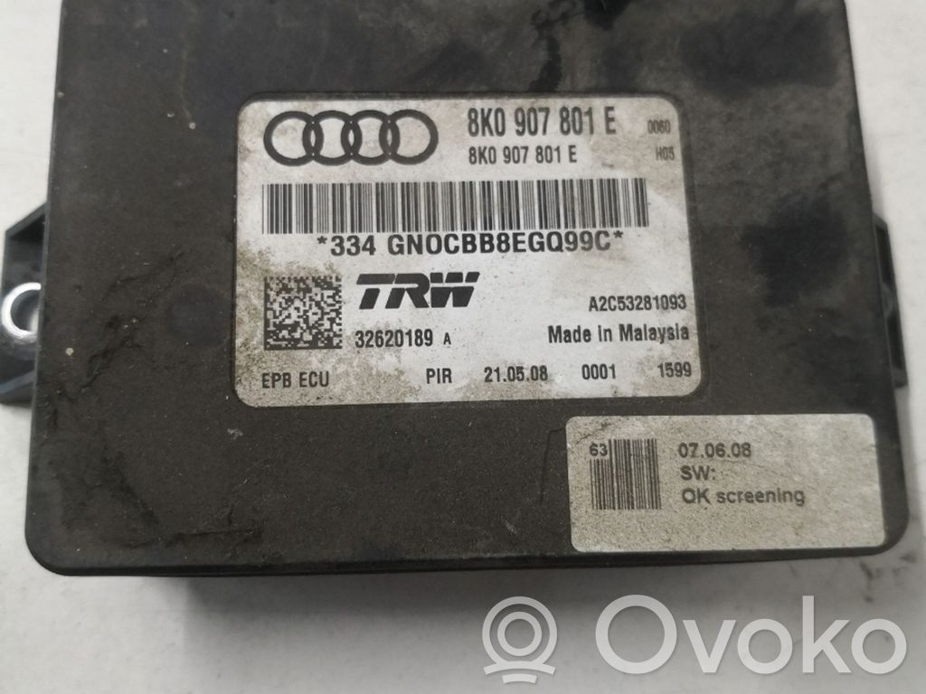 Audi A4 S4 B8 8K Module de commande de frein à main 