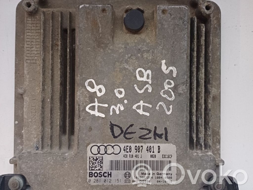 Audi A8 S8 D3 4E Engine control unit/module ECU 