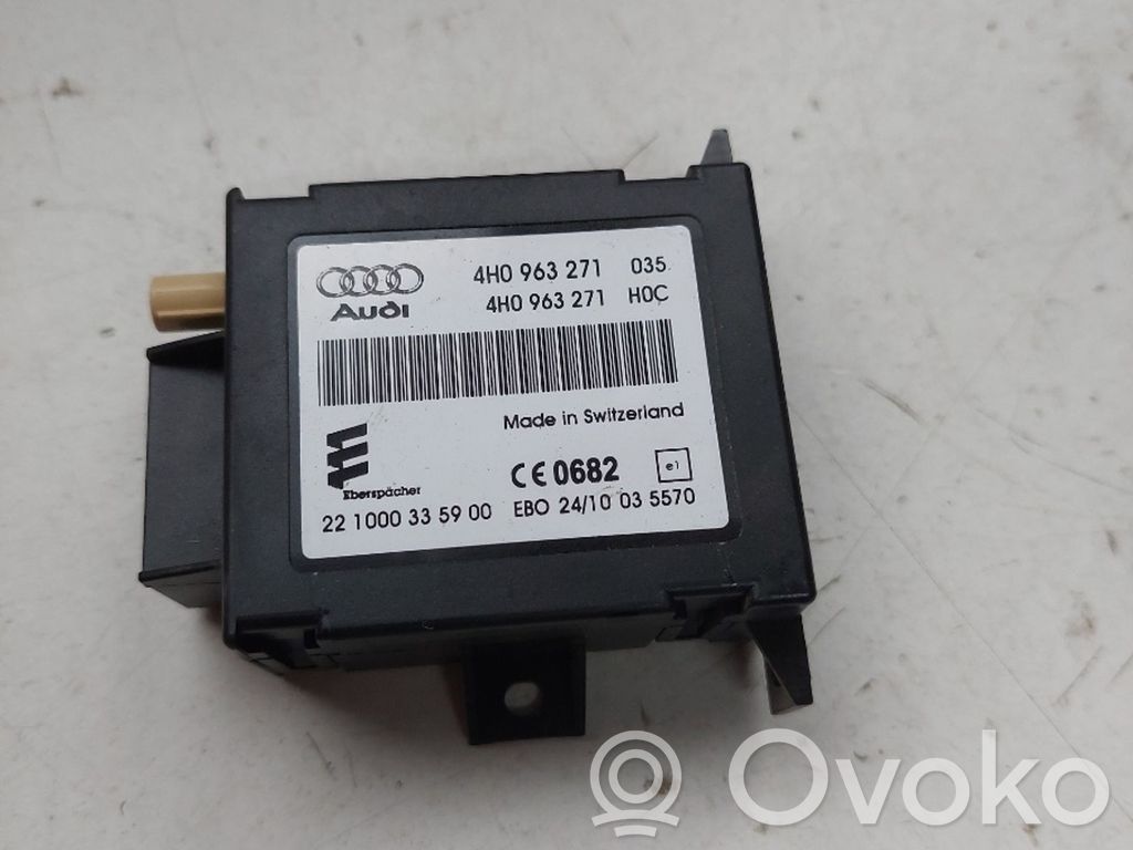 Audi A8 S8 D4 4H Auxiliary pre-heater (Webasto) 