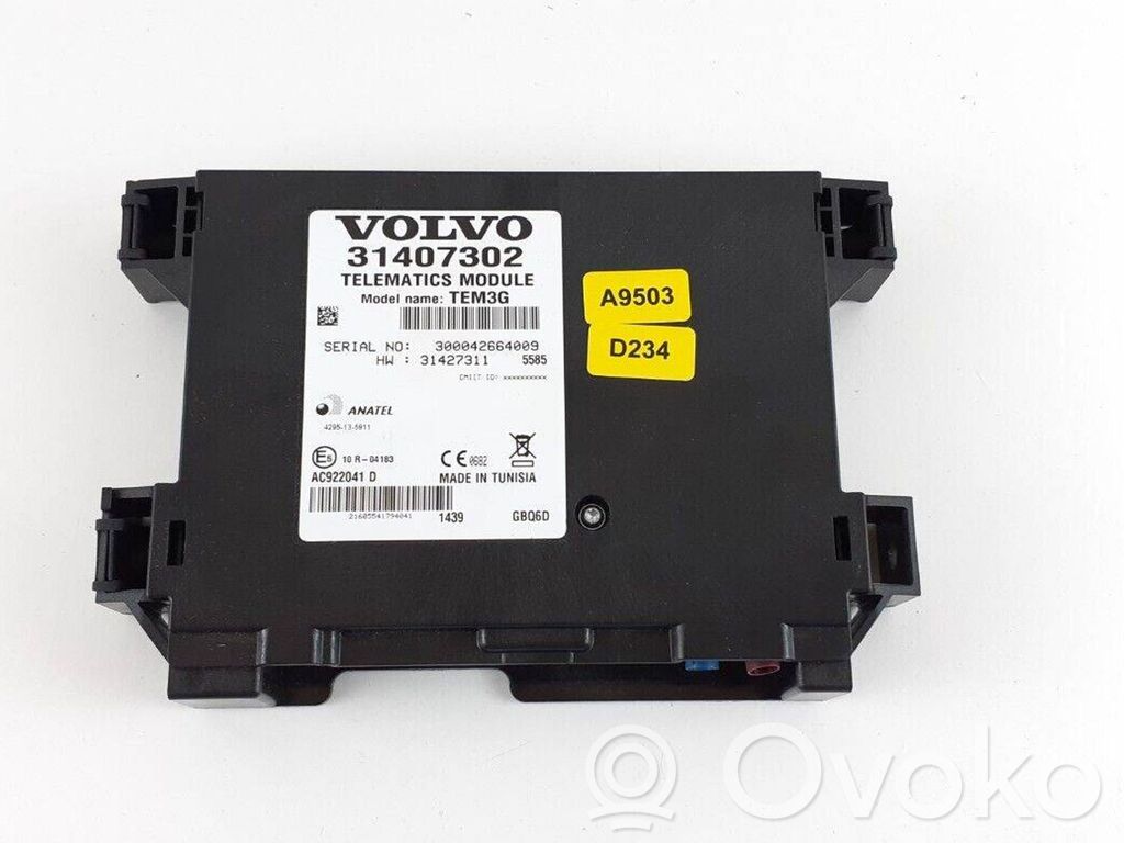 Volvo XC60 Bluetooth control unit module 