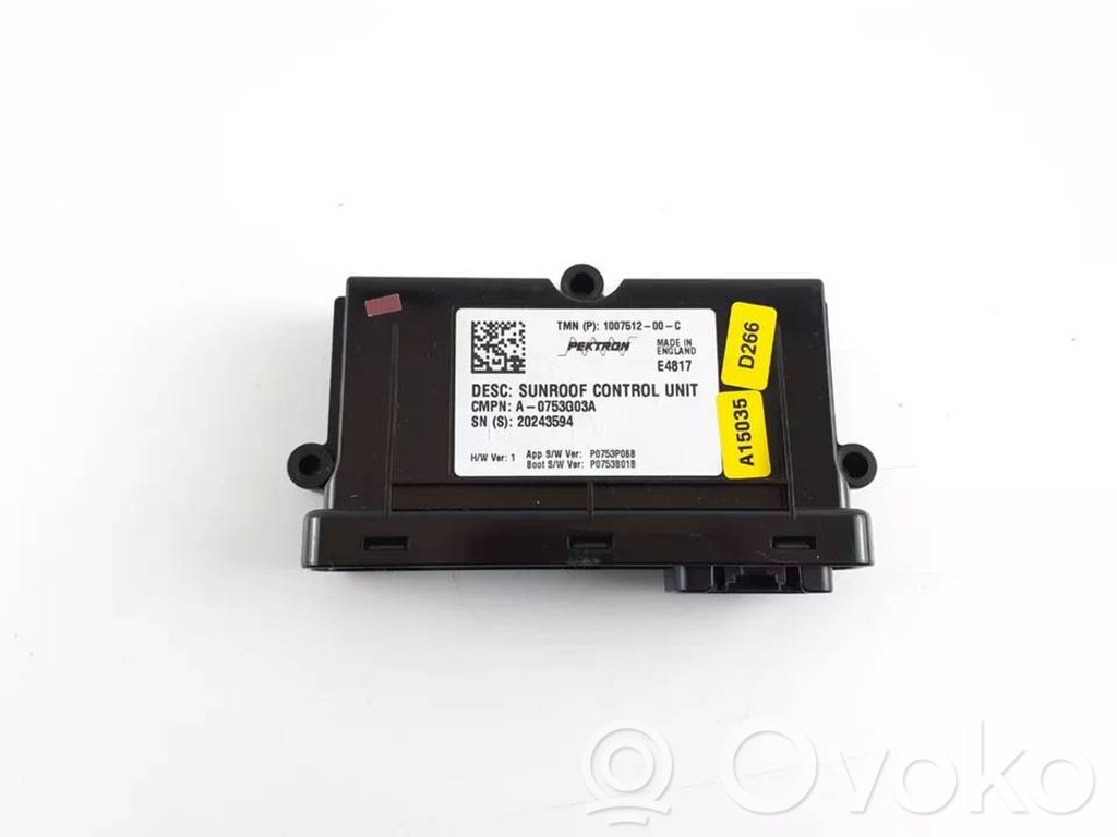 Tesla Model S Sunroof control unit/module 