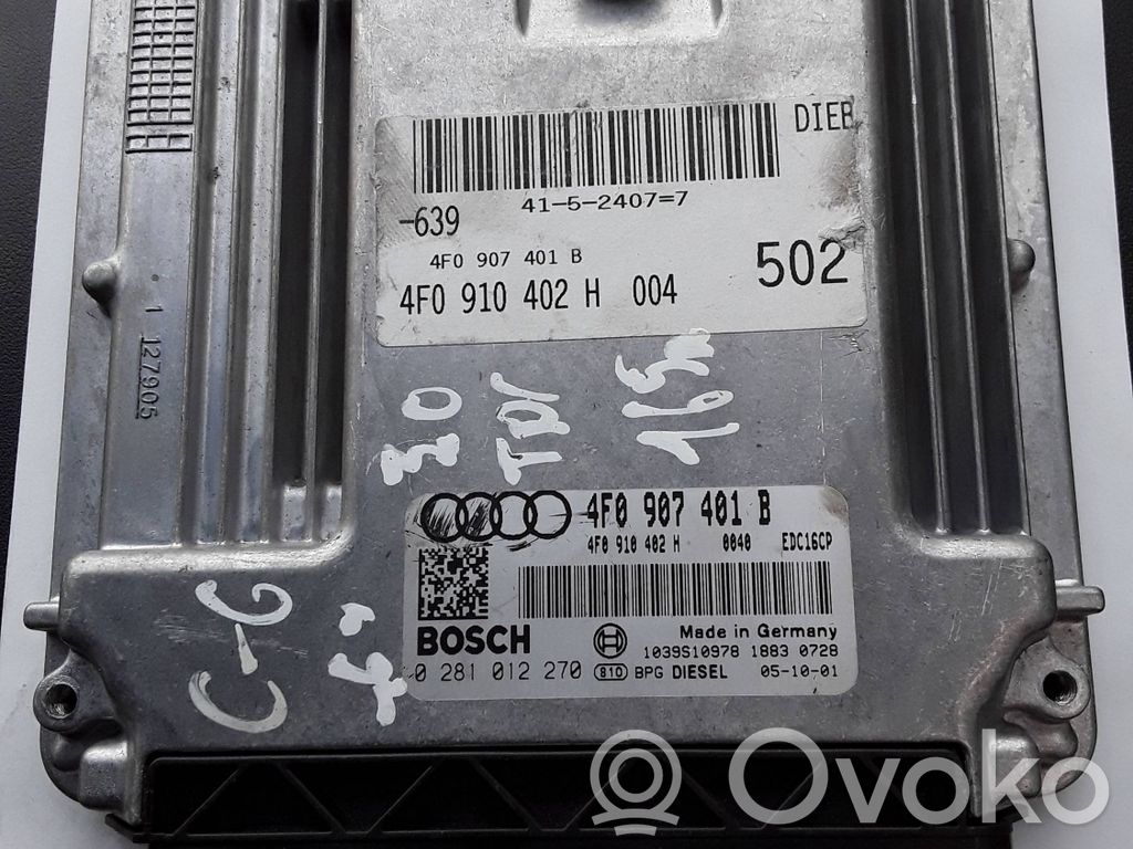 Audi A6 S6 C6 4F Engine control unit/module 