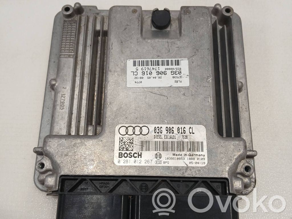 Engine control unit/module   03G906016CL,1039S10853,0281012267