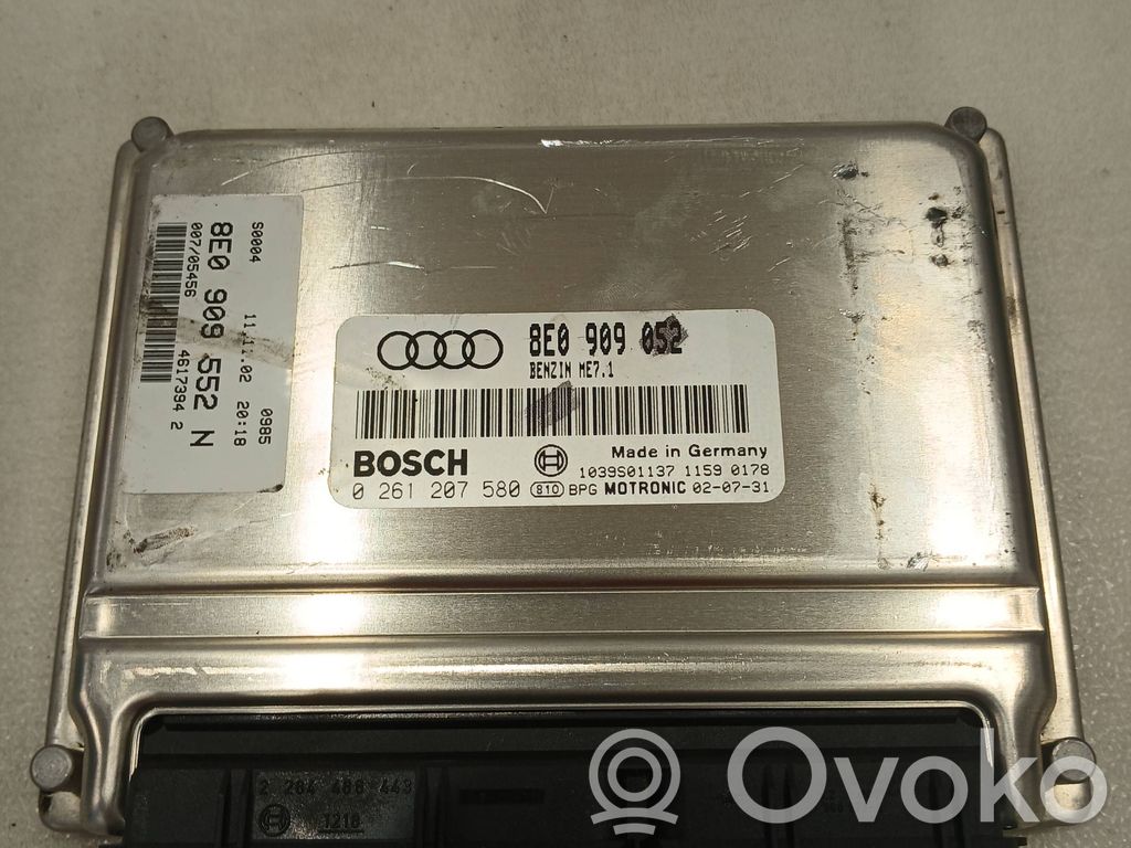 Engine control unit/module   8E0909552N,0261207580,1039S01137