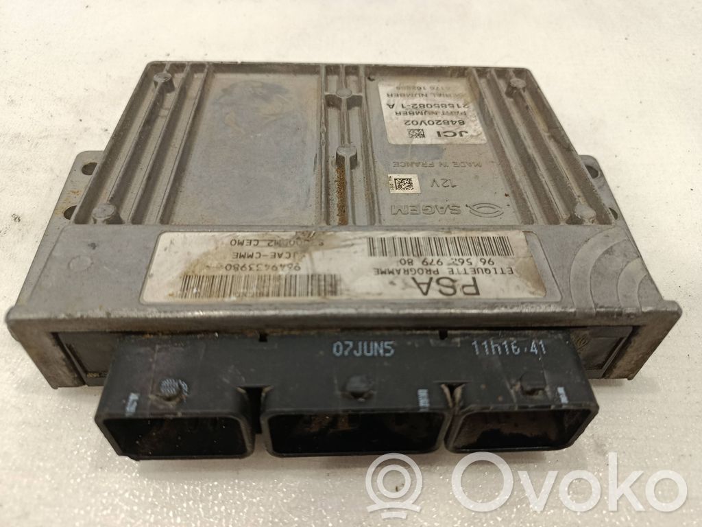 Engine control unit/module   9656297980,84820V02,215850821A,1767162858