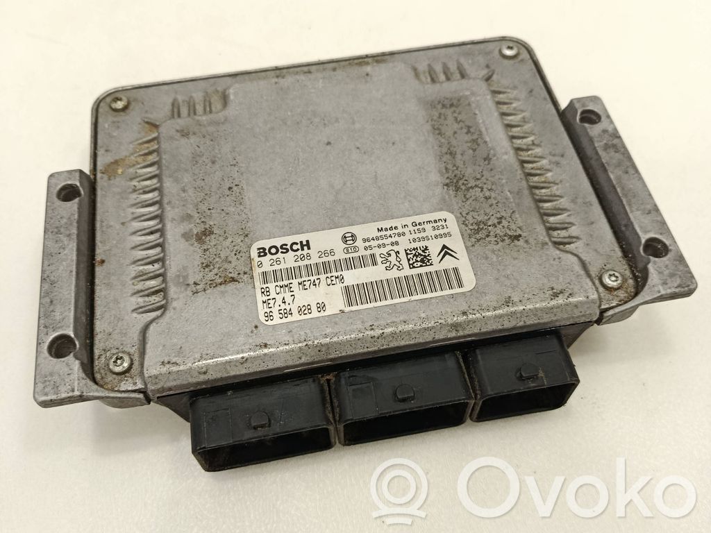 Engine control unit/module   0261208266,9658402880,9648554780