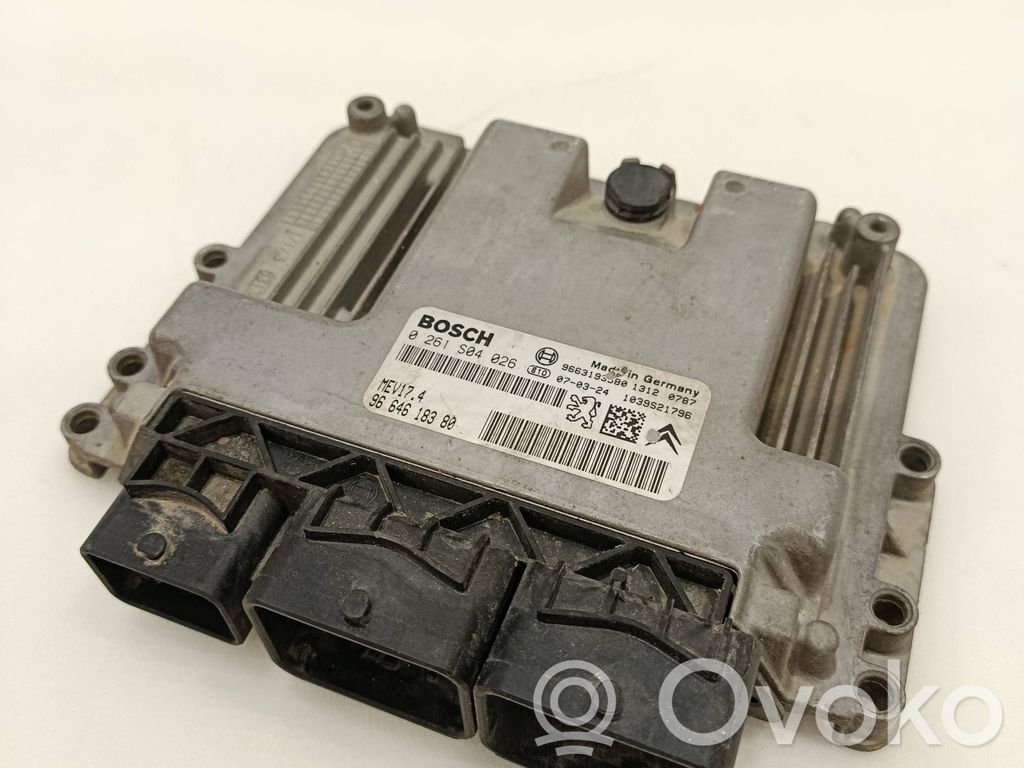 Engine control unit/module   9664618380,9663195380,0261S04026