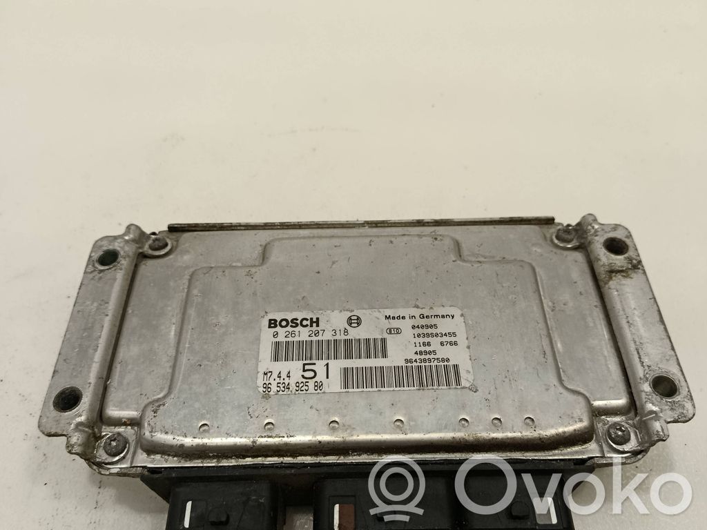 Engine control unit/module   0261207318,9643897580,9653492580