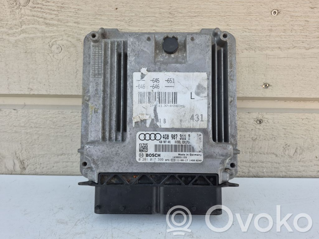 Engine control unit/module   4G0907311B,4G0907401,0281017399