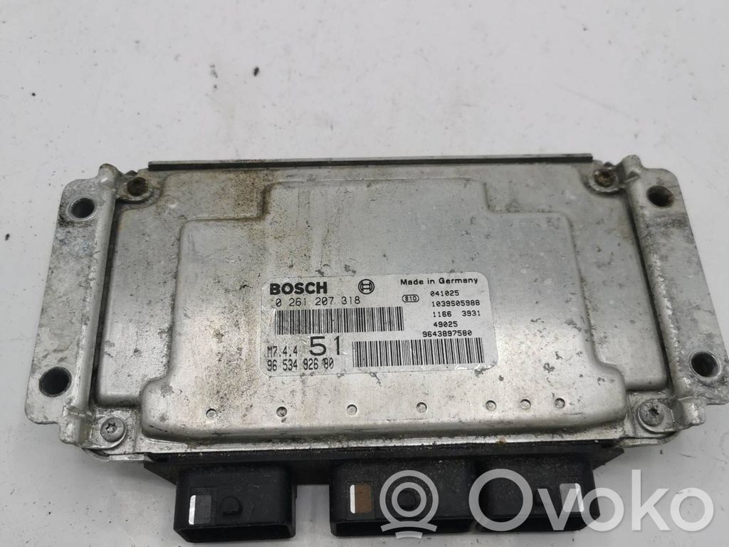 Engine control unit/module   9643897580,9653492680,0261207318