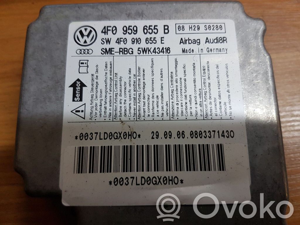 Airbag control unit/module   4F0959655VB,4F0910655E