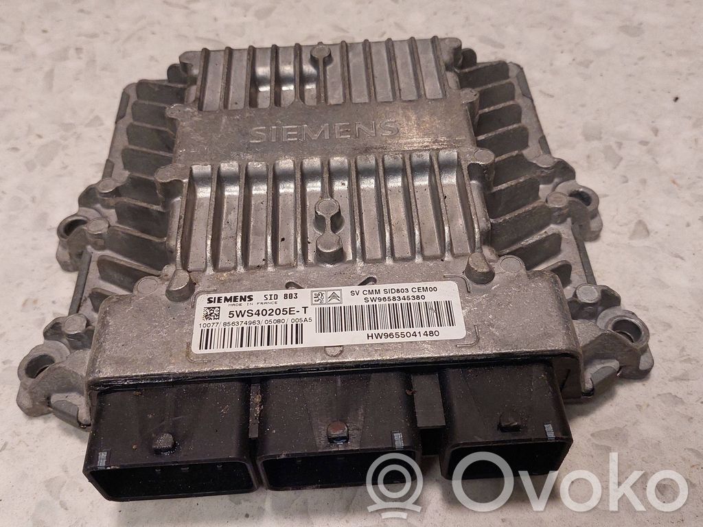 Engine control unit/module   5WS40205ET,5WS40205ET,965504148,9658345380