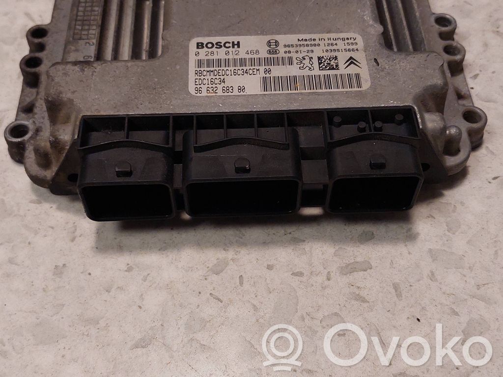 Engine control unit/module   9653958980,0281012468,9663268380