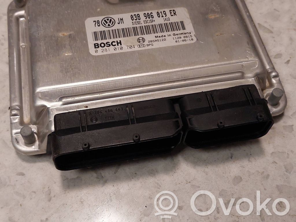 Engine control unit/module   038906019ER,28SA5122,0281010704