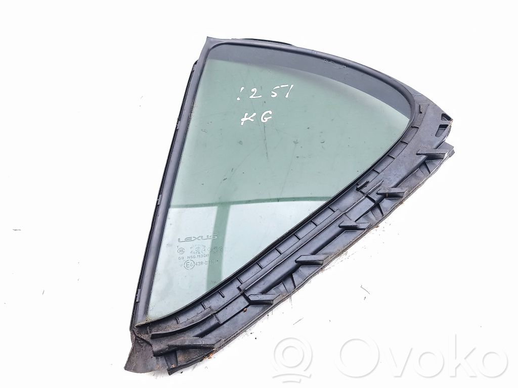 Lexus CT 200H Ventanilla de ventilación de la puerta trasera 