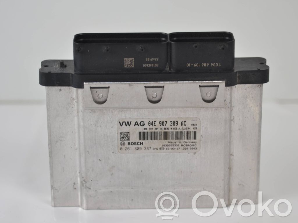 Unitate/modul de control motor   04E907309AC,0261S09387