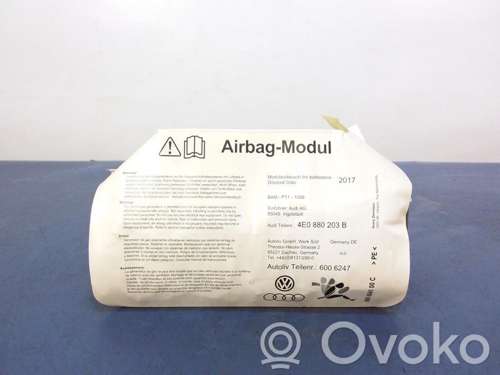 Audi A8 S8 D3 4E Passenger airbag 