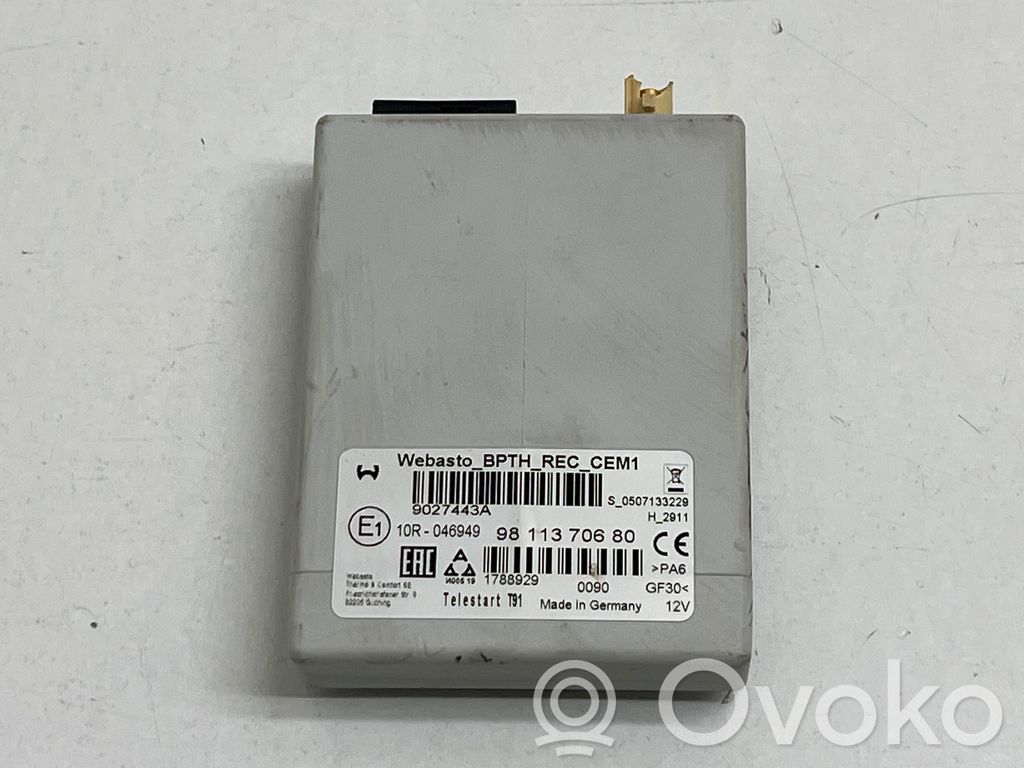 Sterownik / Moduł Webasto   10R046949,9811370680,9027443A