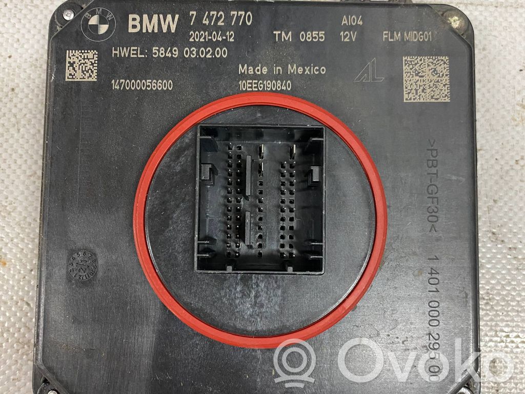 BMW X3 G01 Módulo de control de balasto LED 
