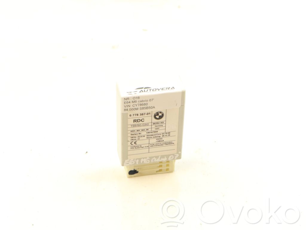 BMW M6 Module de pression des pneus 