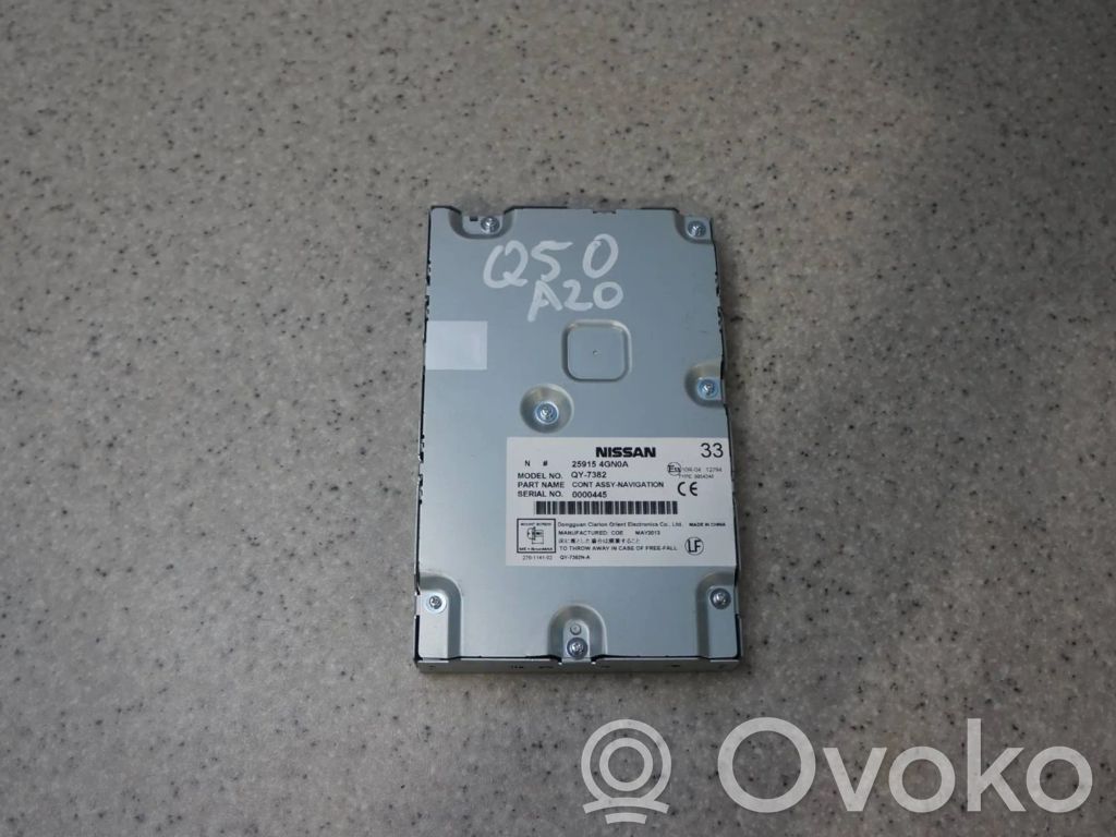 Infiniti Q50 GPS navigation control unit/module 