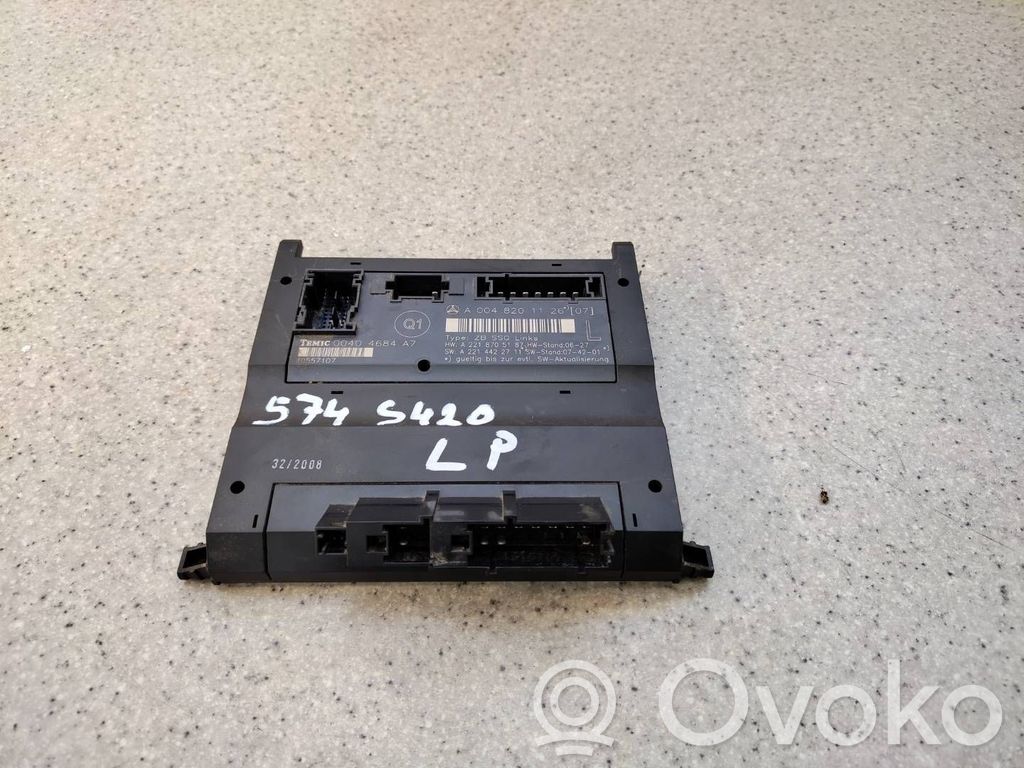 Mercedes-Benz S W221 Module de commande de siège 