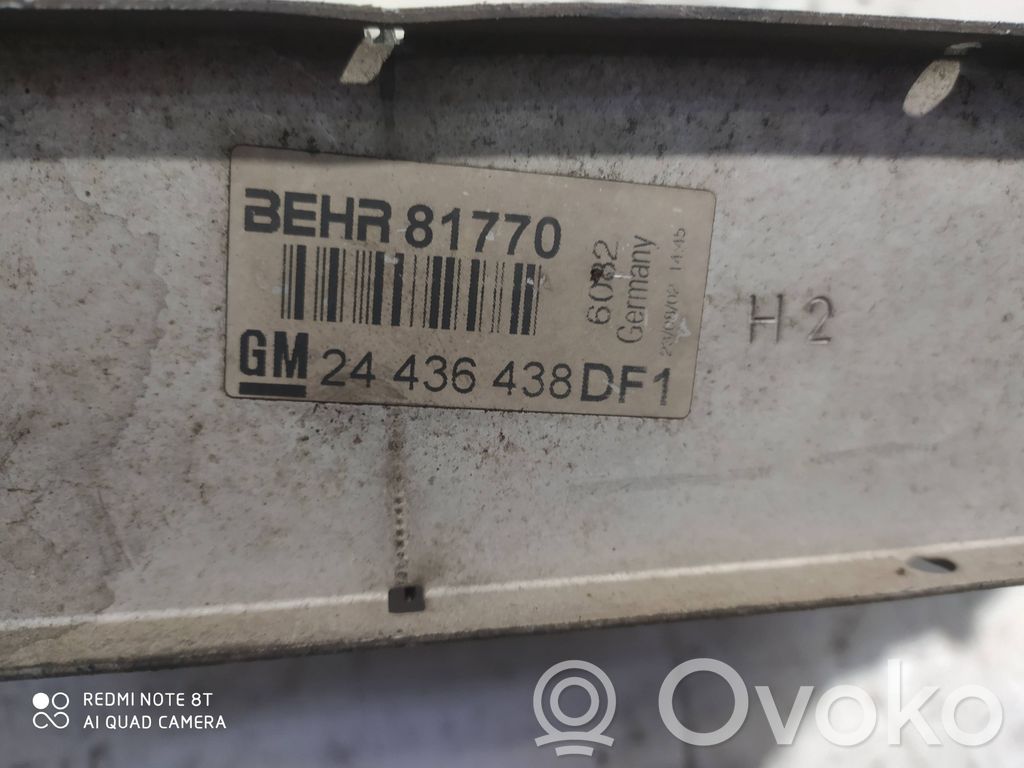 Opel Zafira A Interkūlerio radiatorius 