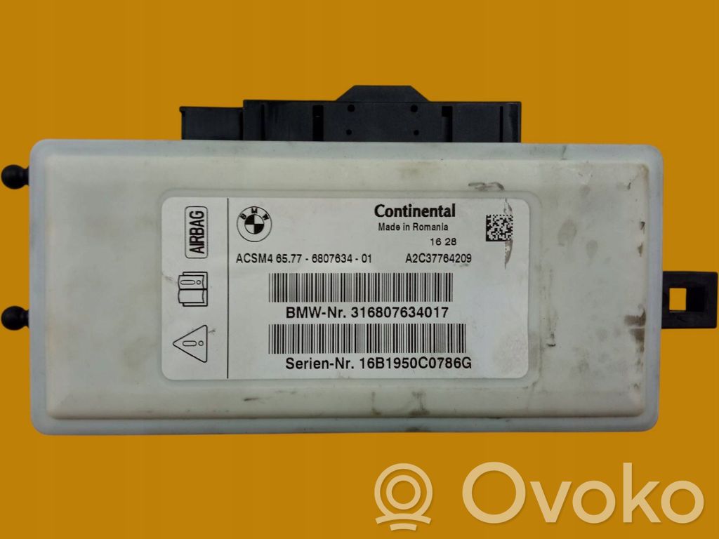 BMW 5 F10 F11 Centralina/modulo airbag 