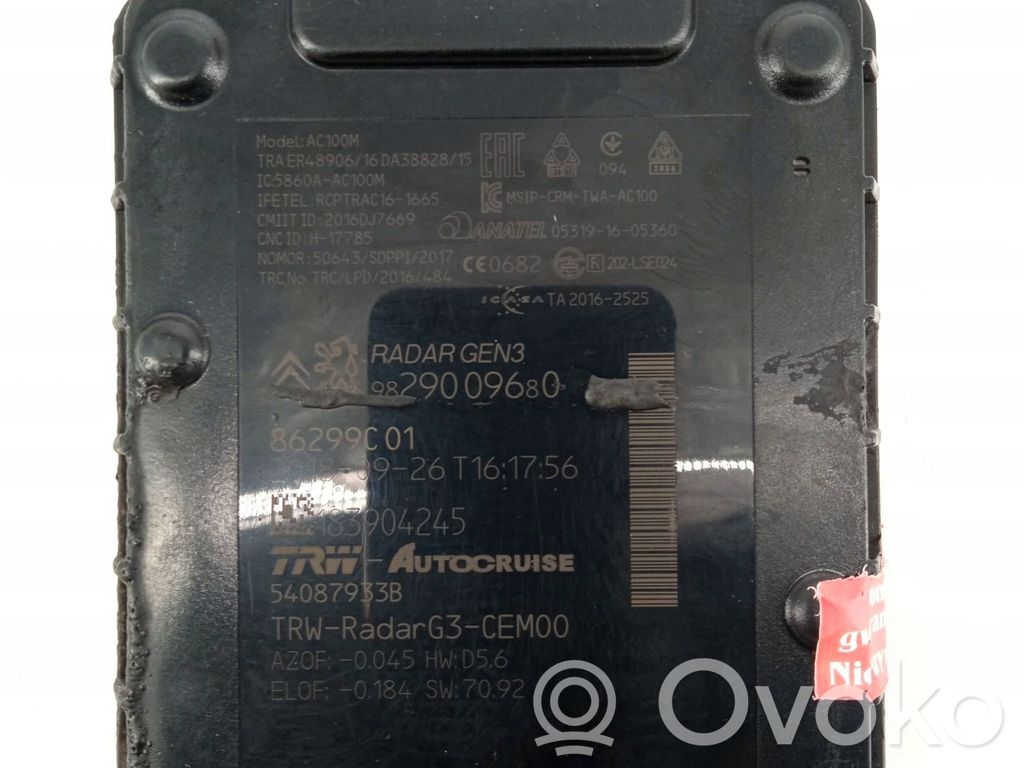 Toyota Proace Distronic sensor radar 