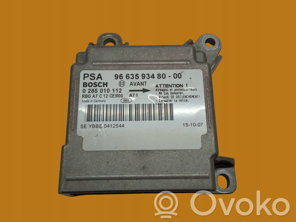 Peugeot 207 Centralina/modulo airbag 