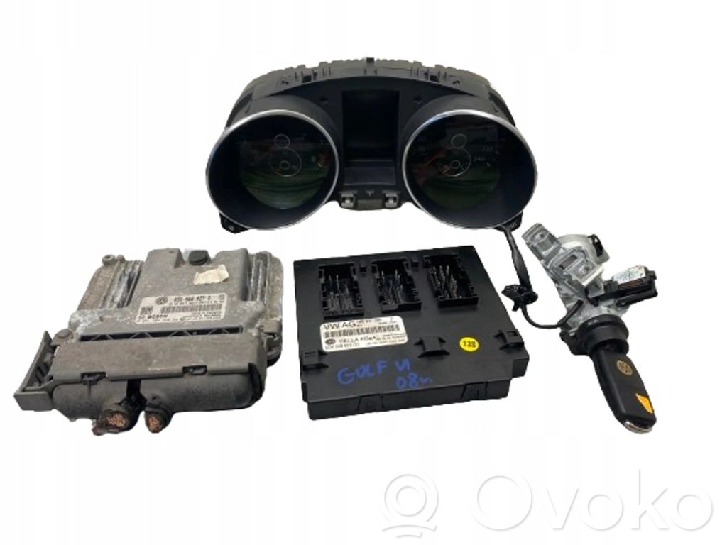 Volkswagen Golf VI Komputer / Sterownik ECU i komplet kluczy 