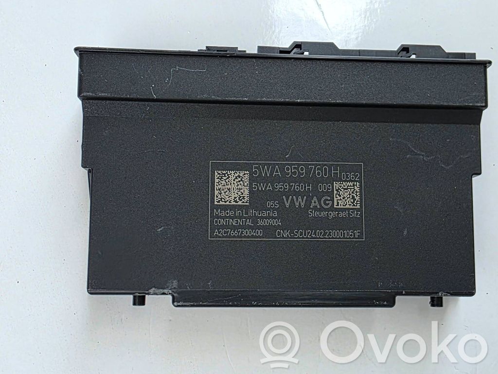 Module de commande de siège   5WA959760H