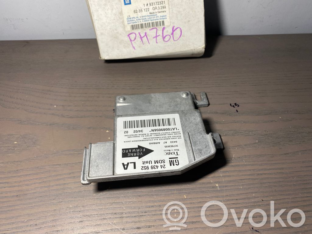 Opel Corsa C Unitate/modul de comandă airbaguri 