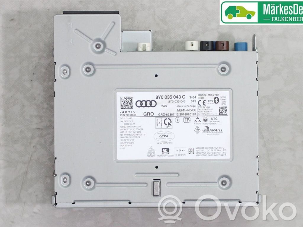 Audi A3 8Y Unitate principală radio/CD/DVD/GPS 