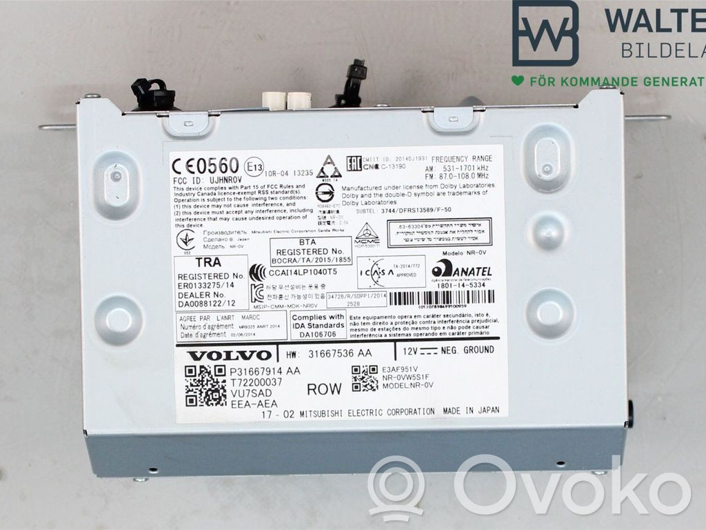 Volvo S90, V90 Radio/CD/DVD/GPS head unit 